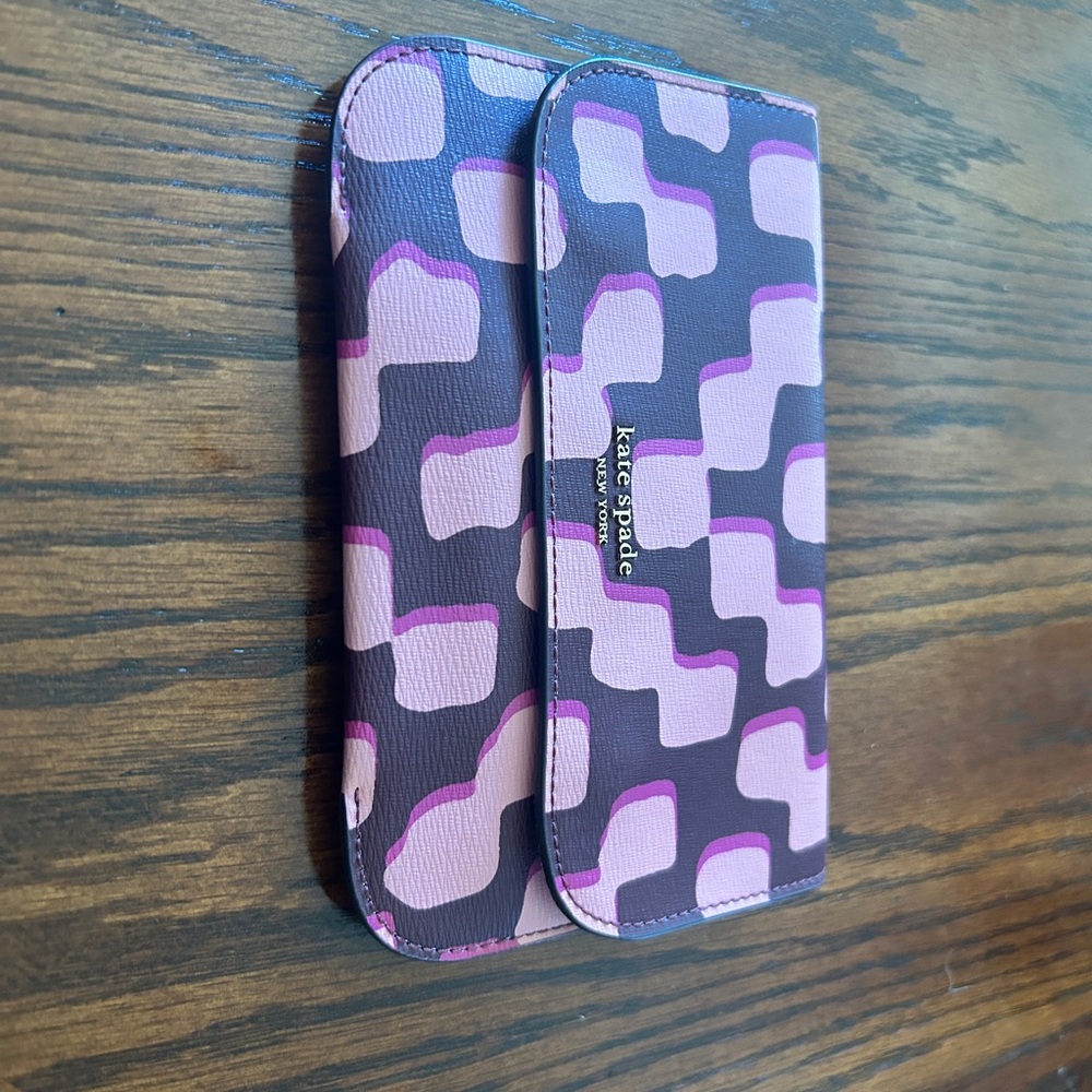 NWOT - Kate Spade Geometric Pink and Purple Clutch - Picture 2 of 3